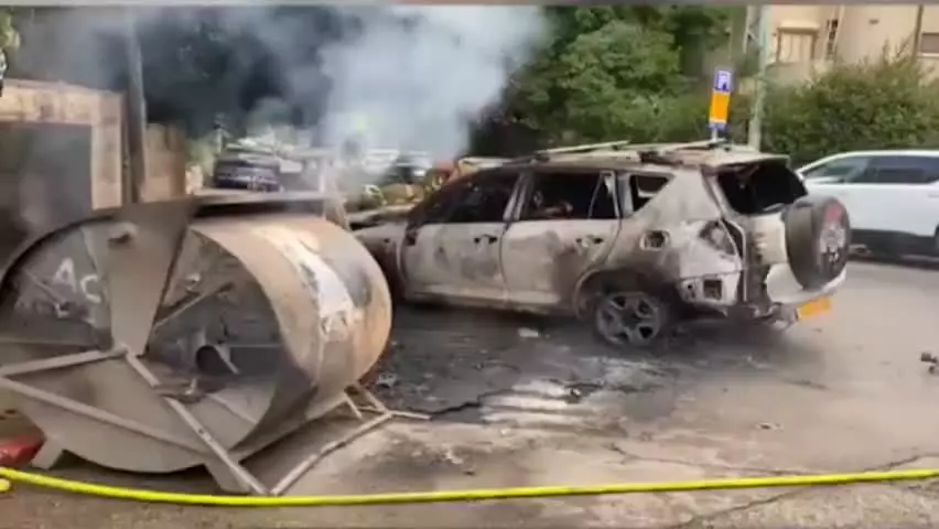   آتش‌سوزی در مقابل اقامتگاه نتانیاهو