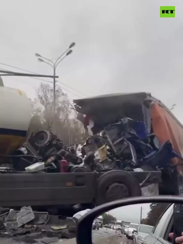   تصادف مرگبار کامیون و خودروی سواری در مسکو