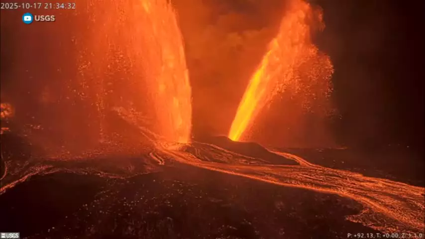   خروش خیره‌کننده آتشفشان در هاوایی