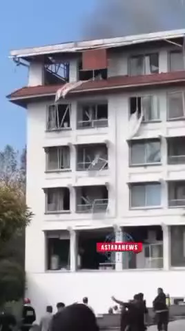   فیلمی از محل حادثه انفجار در آستارا