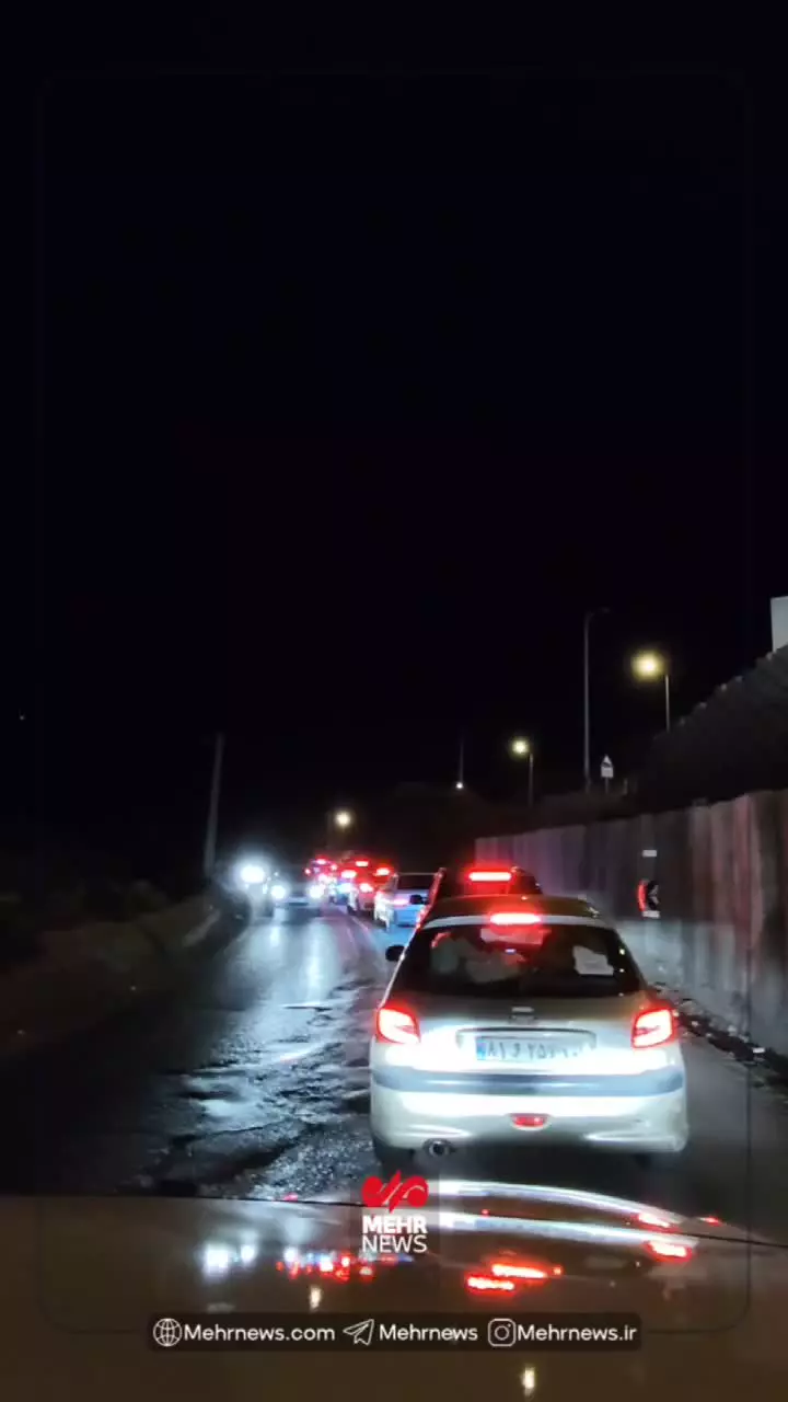   ترافیک سنگین و عجیب در جاده چالوس