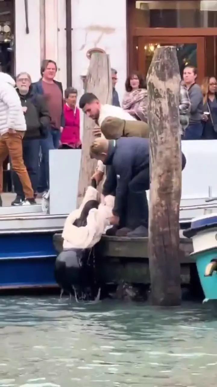   پرتاب کردن یک دزد به داخل کانال آب!