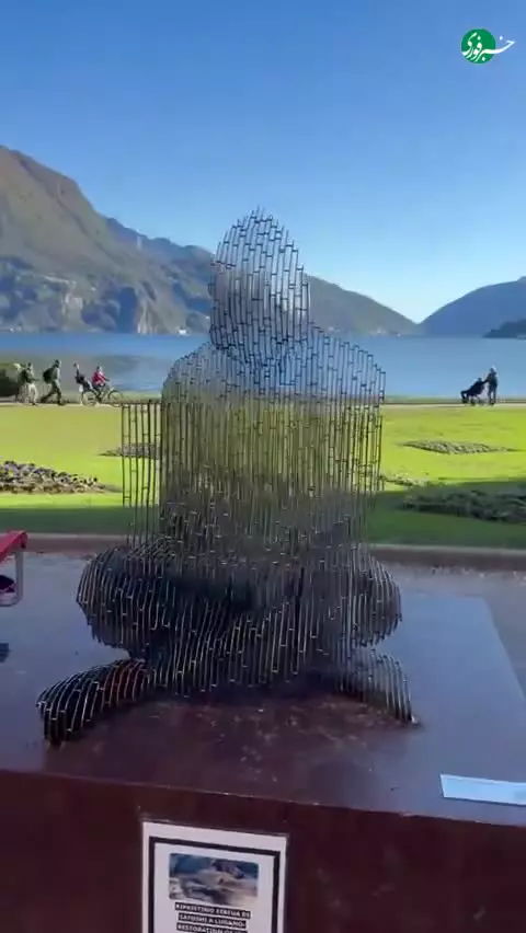    مجسمه ساتوشی ناکاموتو خالق بیتکوین در لوگانو با الهام از هنر ژاپنی «کینتسوگی» بازسازی شد