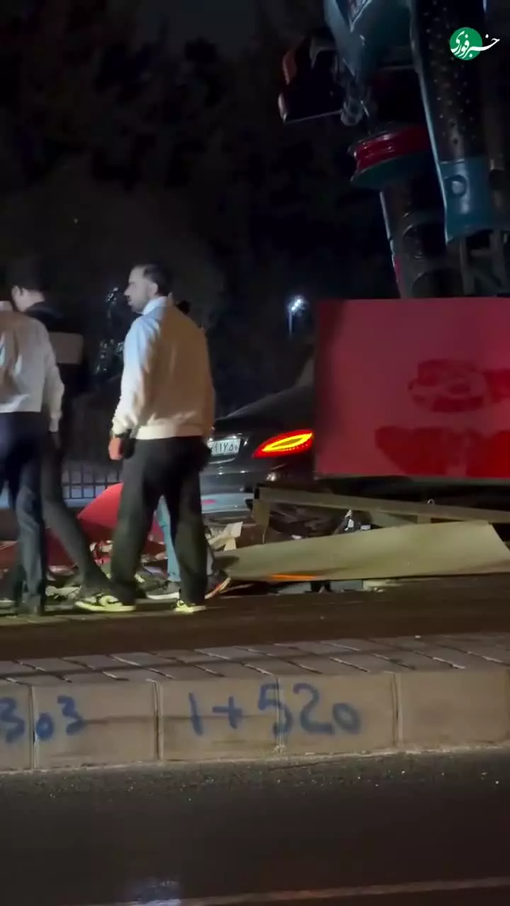   تصادف سنگین رولزرویس و مرسدس بنز CLS در شمال تهران