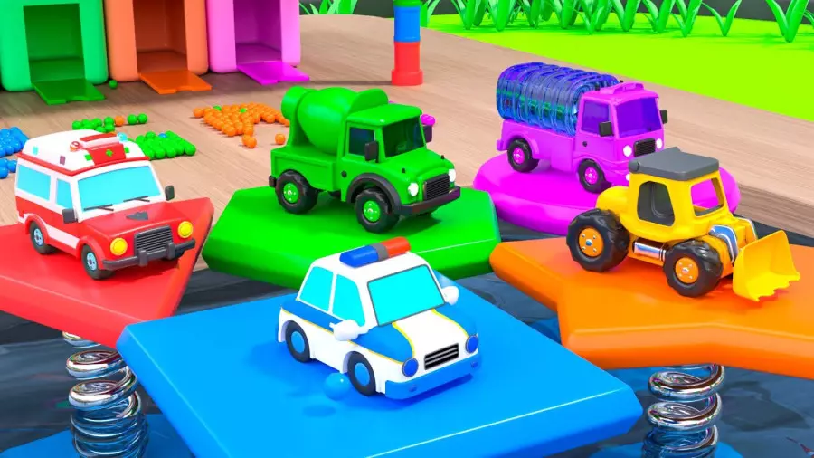 ماشین بازی کودکانه - اسباب بازی ماشین ها ، اسباب بازی ماشین هیولا، کارتون ماشین
