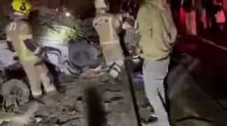   واژگونی مرگبار خودروی پژو ۲۰۶ در بزرگراه حکیم تهران