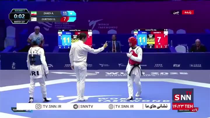   برق طلا بر سینه زندی؛ قهرمانی مقتدرانه در تکواندوی جهان و طلسم‌شکنی بعد از ۱۰ سال