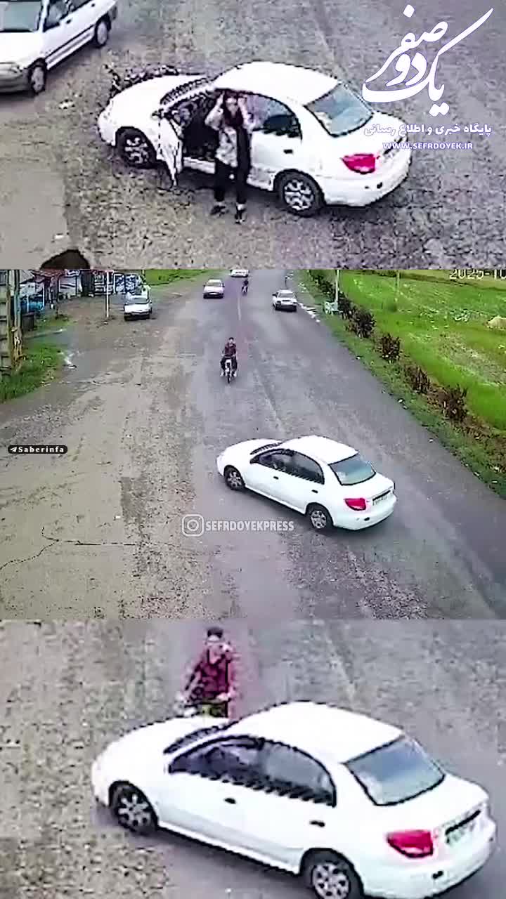   رفتار عجیب راننده زن در گردش به چپ خطرناک!