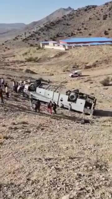   اولین تصاویر از سقوط مرگبار اتوبوس در جاده دماوند- فیروزکوه