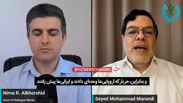   ادعای مرندی در مصاحبه با رسانه انگلیسی‌زبان: ایرانی‌ها برای جنگ مجدد بسیار آماده‌تر هستند