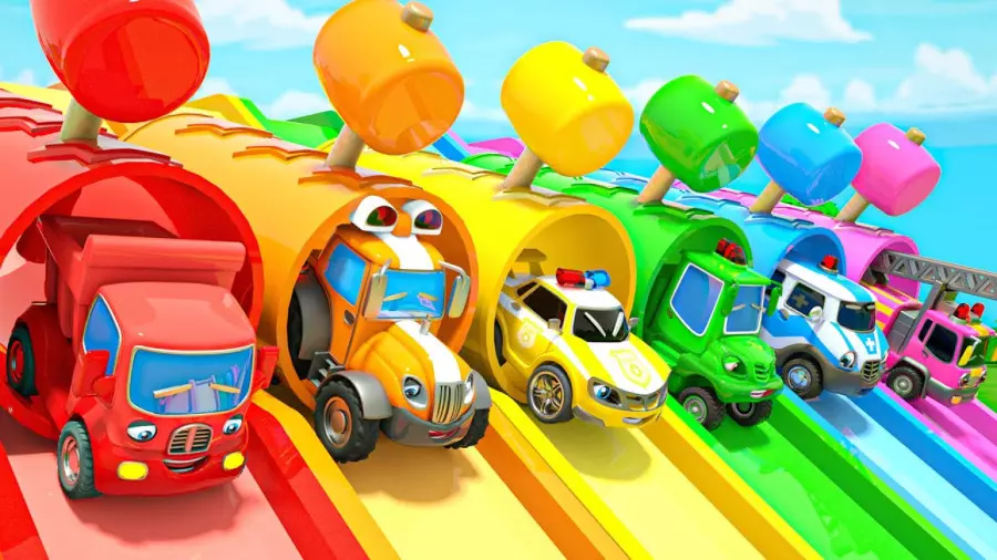 ماشین اسباب بازی کودکانه :: کارتون ماشین بازی :: ماشین های رنگی :: ماشین کودکانه