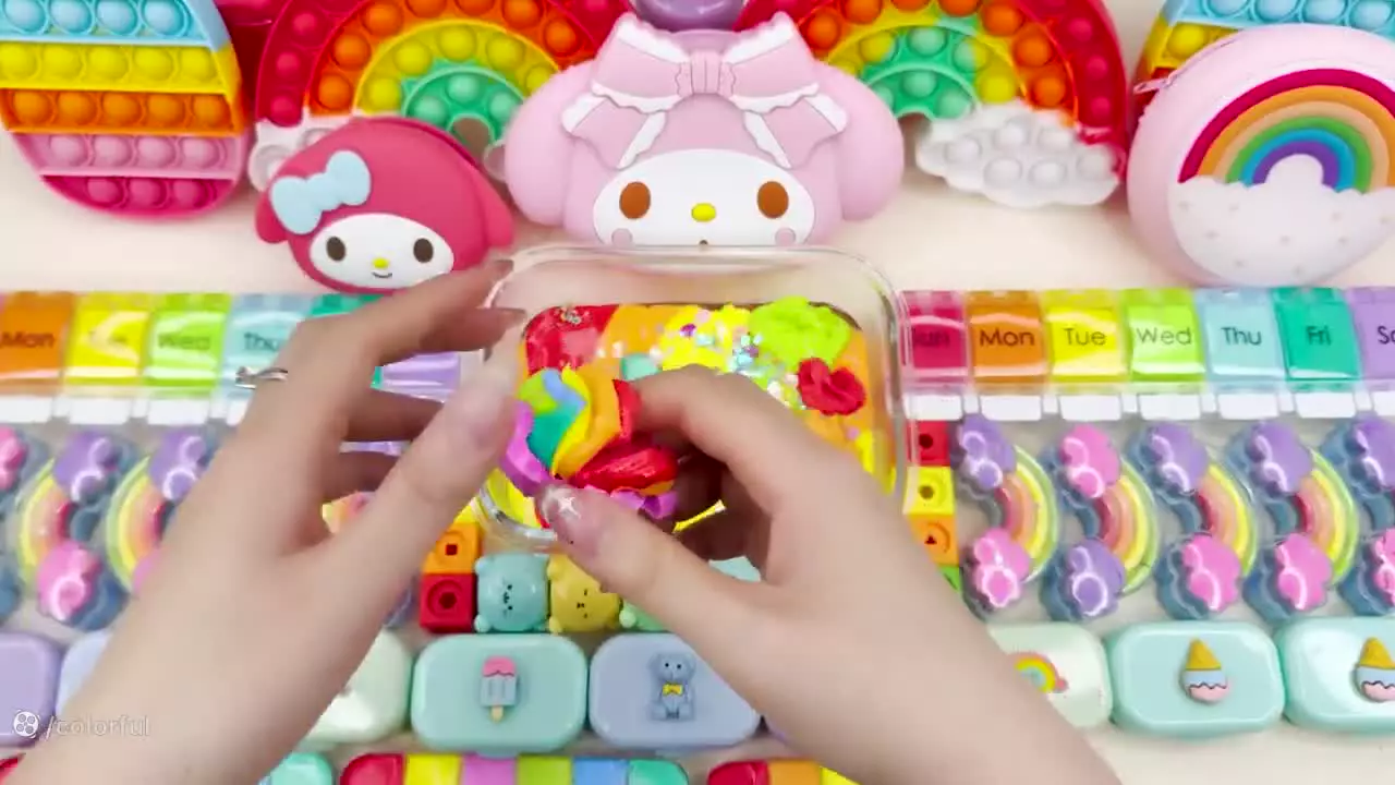 آموزش ساخت اسلایم - کودک اسلایم - اسلایم اسمر - اسلایم بازی -میکس اسلایم کالرفول