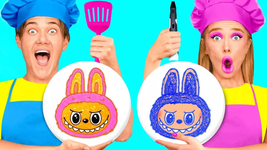 چالش غذایی کره ای / چالش غذایی/ چالش خوراکی / چالش بستنی توت فرنگی/ چالش خوردن