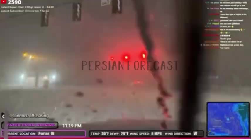   طوفان برفی در چسترتون آمریکا