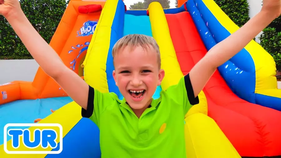 ولاد و نیکی-چالش سرسره بازی-برنامه کودک ولادو نیکی جدید-سرگرمی کودک کارتون ولاد