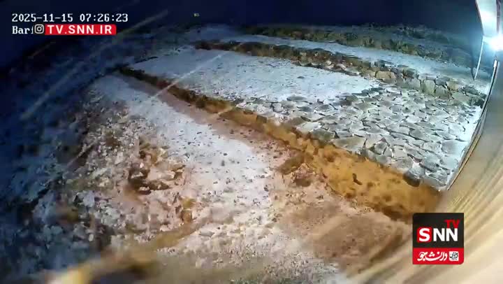    اولین بارش برف پاییزی در ارتفاعات قم