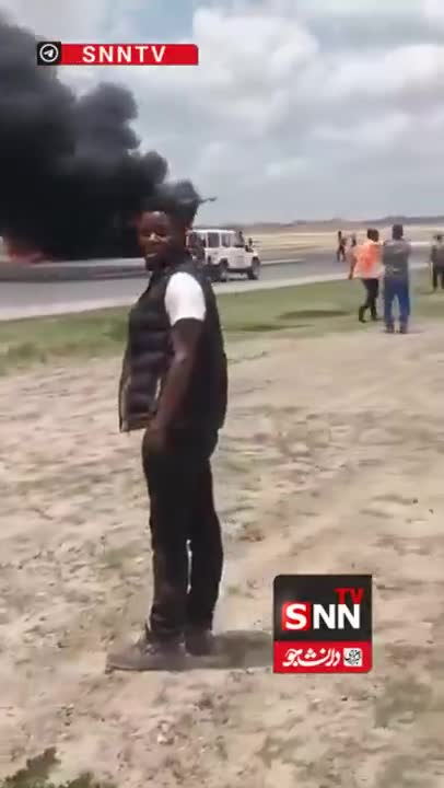   اولین تصاویر از سقوط هواپیما در فرودگاه کولوزی کنگو