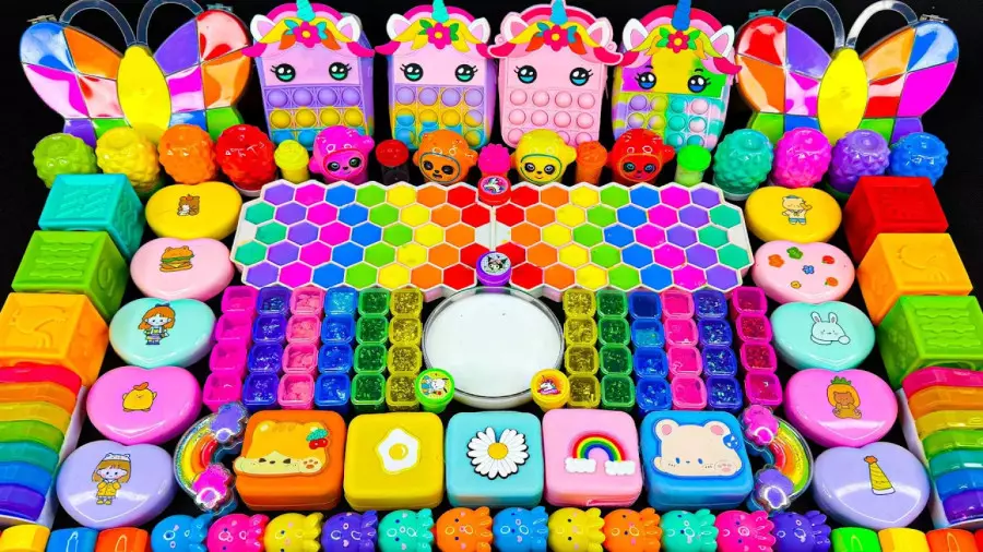 آموزش ساخت اسلایم ؛ اسلایم بازی جدید ؛ مخلوط کردن اسلایم قلب رنگی و کوکوملون