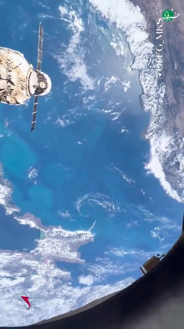   چشم‌انداز ایستگاه فضایی بین‌المللی بر فراز دریای سیاه