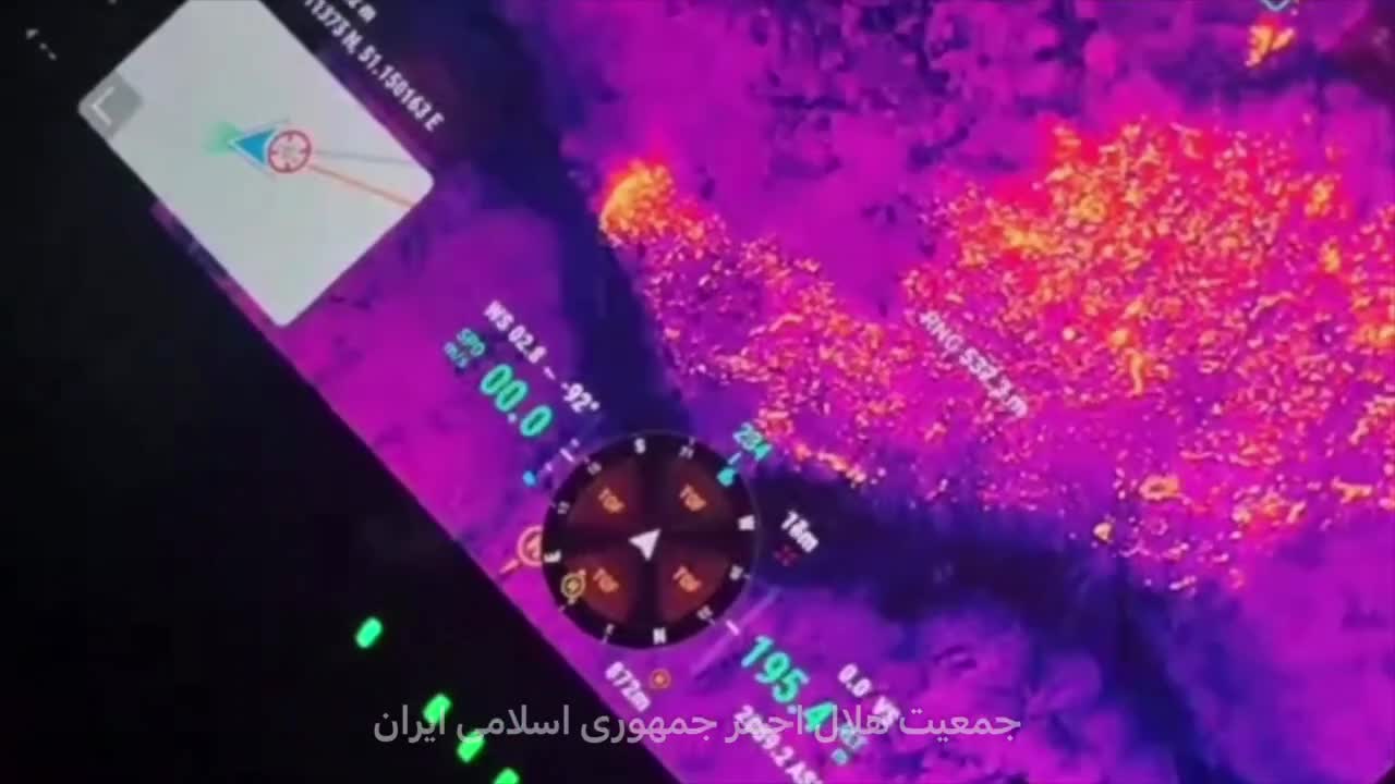   تصاویر هوایی ثبت شده توسط پهپادهای هلال احمر از وسعت آتش‌سوزی در جنگل‌های الیت مازندران