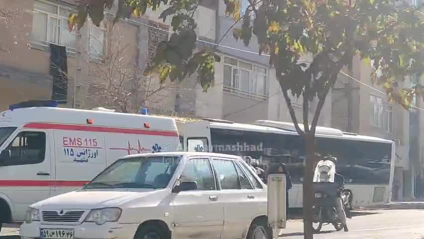   سانحه عجیب رانندگی در مشهد؛ ورود اتوبوس به پیاده‌راه