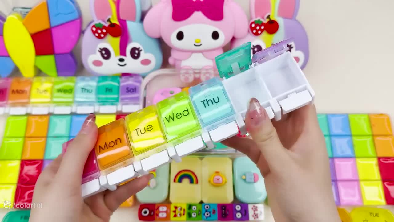 آموزش ساخت اسلایم ؛ اسلایم بازی جدید ؛ مخلوط کردن اسلایم قلب رنگی و کوکوملون