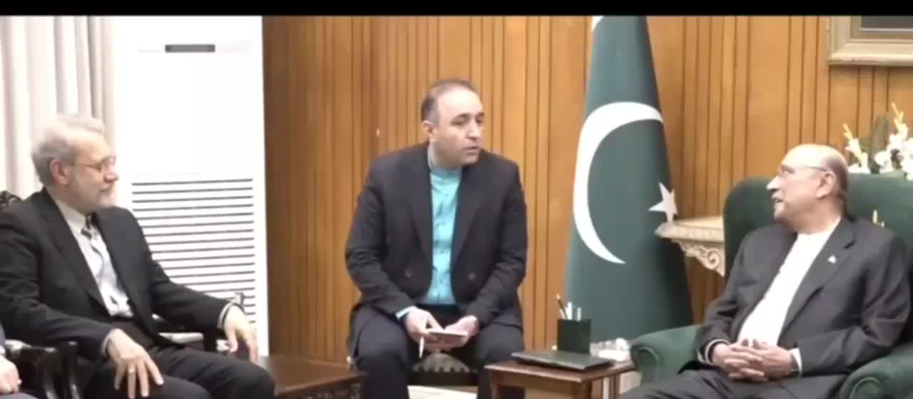   دیدار علی لاریجانی با رئیس‌جمهور پاکستان