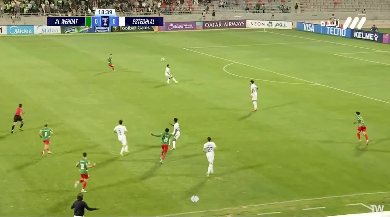   گل اول الوحدات اردن به استقلال در دقیقۀ ۱۹