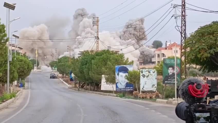   نخستین تصاویر از حملات سنگین اسرائیل به لبنان