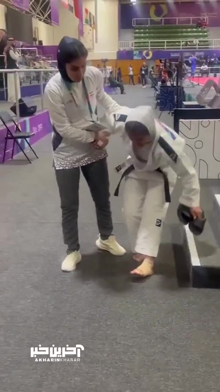   اشک‌های سمیرا خاک خواه جودوکار وزن منفی ۶۳ کیلوگرم بعد از باخت