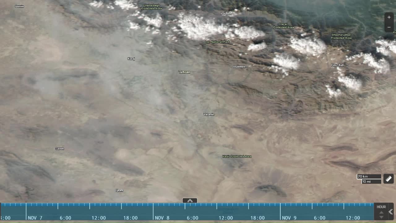   آلودگی هوای تهران ازنگاه ماهواره‌های ناسا