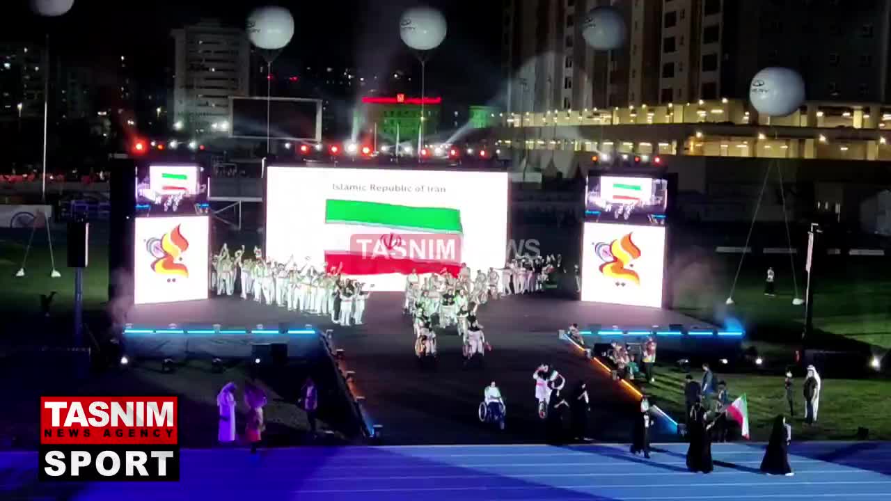   رژه کاروان ایران در افتتاحیه پنجمین دوره بازی‌های پاراآسیایی جوانان