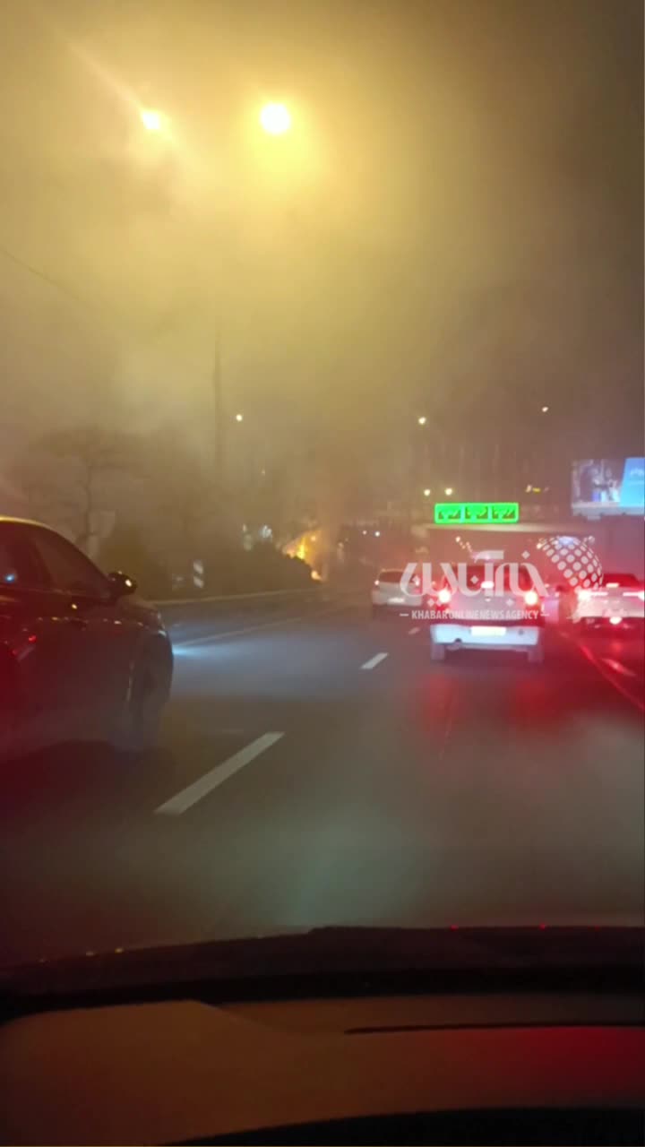   تصاویر اختصاصی خبرآنلاین از آتش‌سوزی یک درخت در اتوبان نیایش