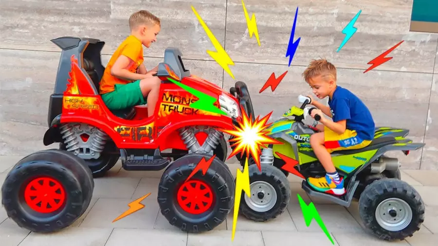 جذاب‌ترین مسابقات با ولاد و نیکی: بازی جدید با کامیون‌های غول‌پیکر!