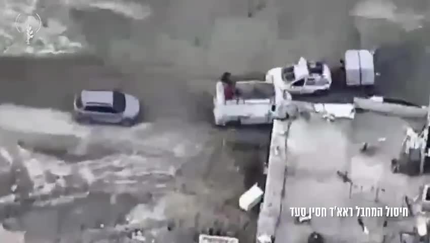   لحظه ترور رائد سعد رهبر حماس در جریان انفجار خودرویش در شهر غزه