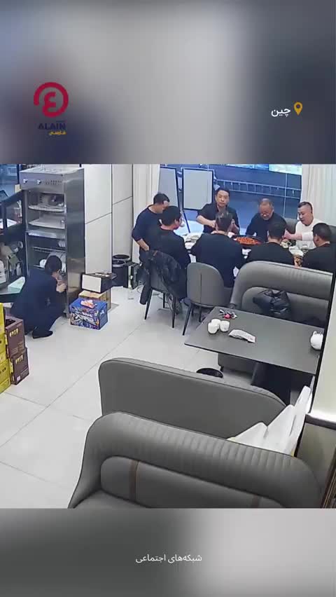   لحظه انفجار اجاق گاز در یک رستوران در چین