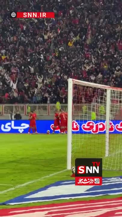   گل اول تراکتور به پرسپولیس از زاویه پشت دروازه پرسپولیس