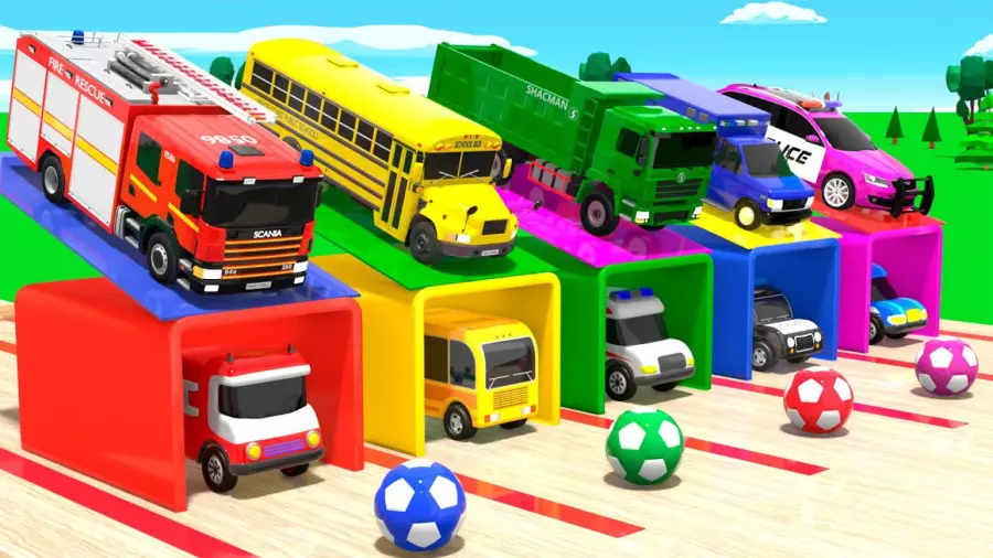 سفر رنگارنگ به دنیای ماشین‌ها: بچه‌ها آماده بازی شوید!