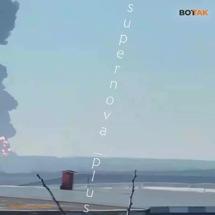   انفجار در پالایشگاه نفت روسیه بعد از حمله موشکی اوکراین