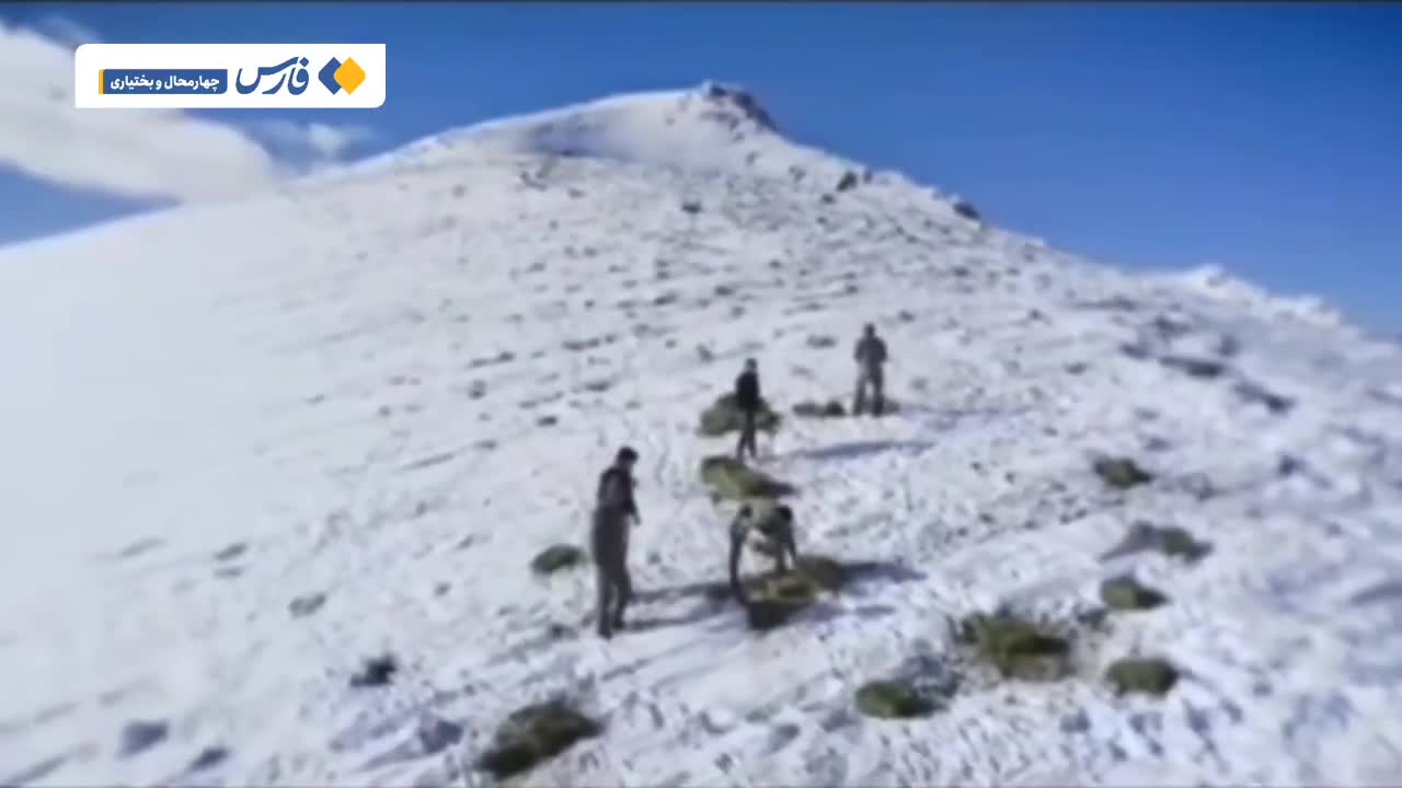   غذارسانی به حیوانات در برف یک متری