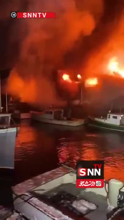   آتش‌سوزی در اسکله تاریخی آمریکا