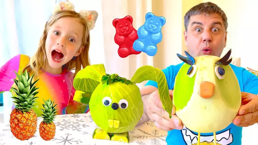 ناستیا و استیسی: هنر خلاقانه با سبزیجات و میوه‌ها!