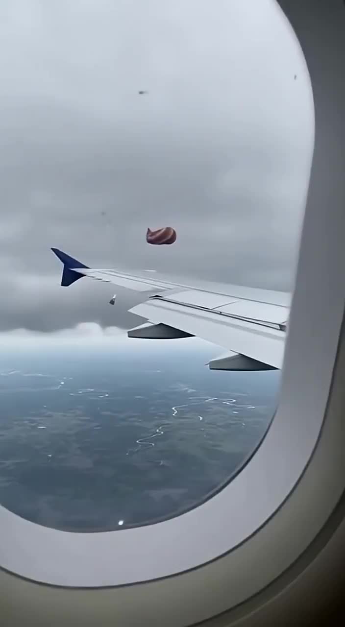   لحظه وحشتناک برخورد صاعقه با بالن مسافربری!