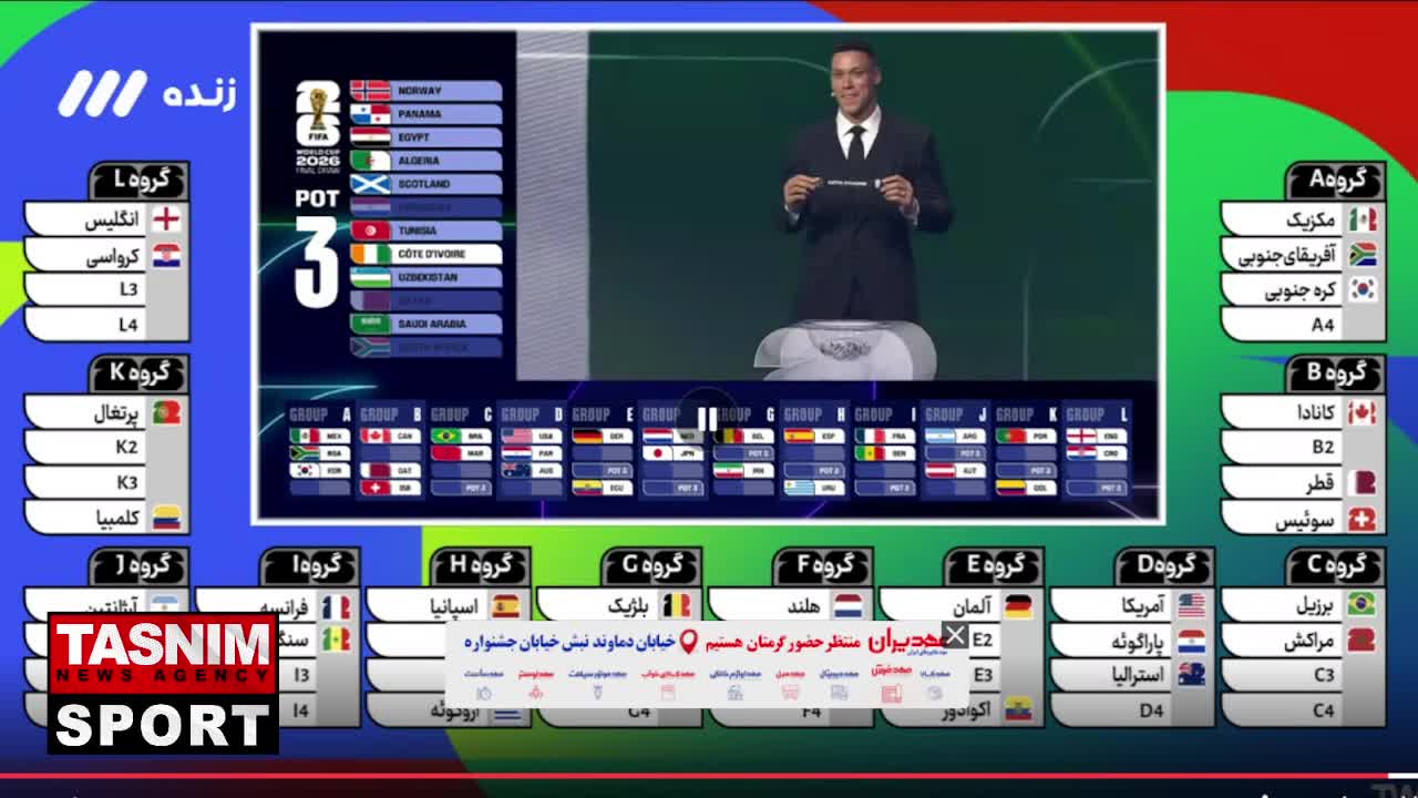   مصر دومین حریف ایران در گروه G جام جهانی ۲۰۲۶ شد