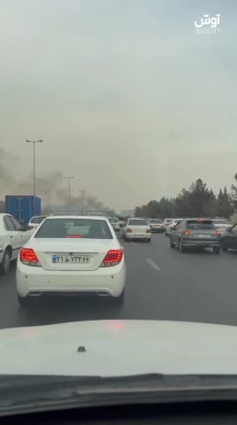   اولین تصاویر از آتش‌سوزی در اتوبان تهران کرج