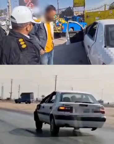   توقیف زانتیای متحرک ۳چرخ در شیراز!