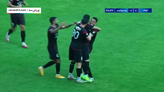 (ویدیو) گل اول پرسپولیس به فولاد توسط آلکثیر دقیقه ۳۹