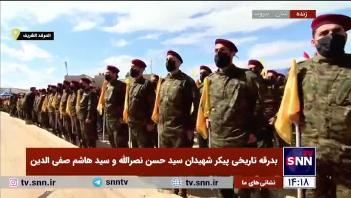   حضور یگان رضوان حزب الله لبنان در مراسم تشییع شهیدان سیدحسن نصرالله و سیدهاشم صفی‌الدین