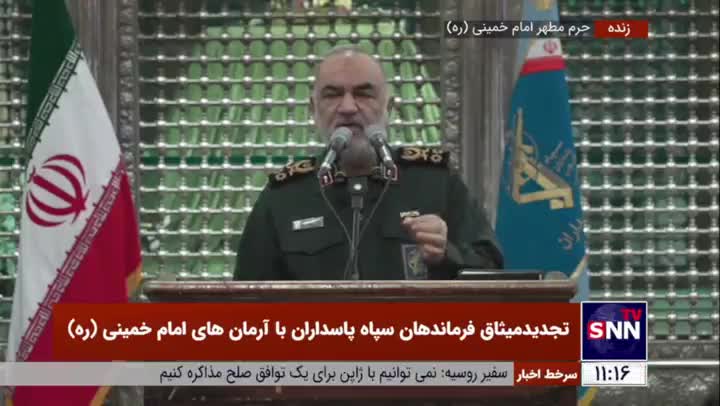   سرلشکر سلامی: جمله «آمریکا هیچ غلطی نمی‌تواند بکند» به ما قدرت می‌بخشد