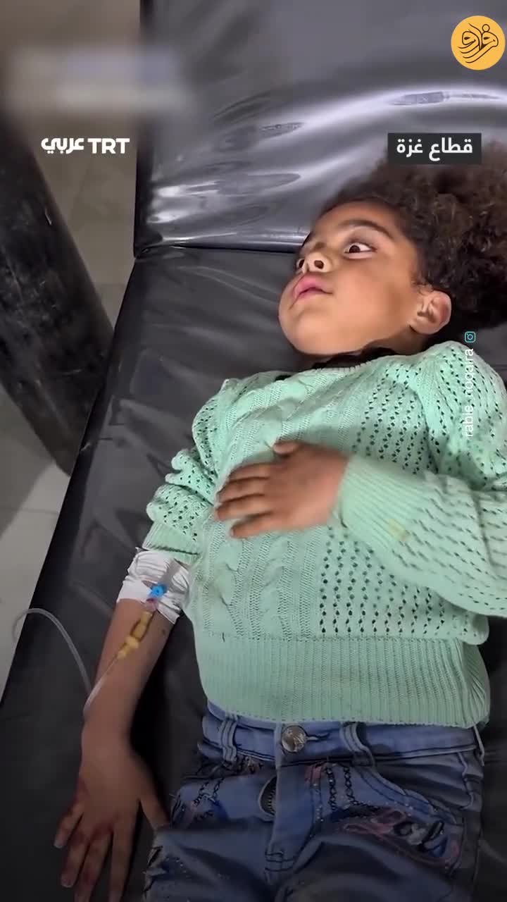  وحشت دختربچه فلسطینی پس از بمباران اسرائیل